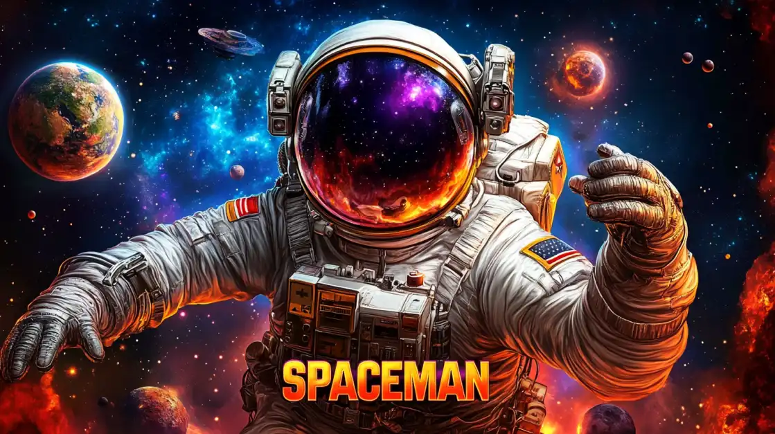 Embark on a cosmic journey with the Spaceman game at KKFB. An astronaut floats in a vibrant galaxy, ready for an adventure among the stars and planets.